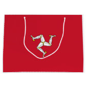 Vlag van het eiland Man Groot Cadeauzakje (Voorkant)