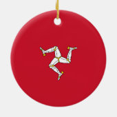 Vlag van het eiland Man Keramisch Ornament (Achterkant)