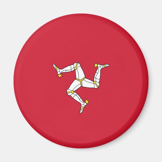 Vlag van het eiland Man Magneet (Voorkant)