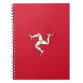 Vlag van het eiland Man Notitieboek (Voorkant)