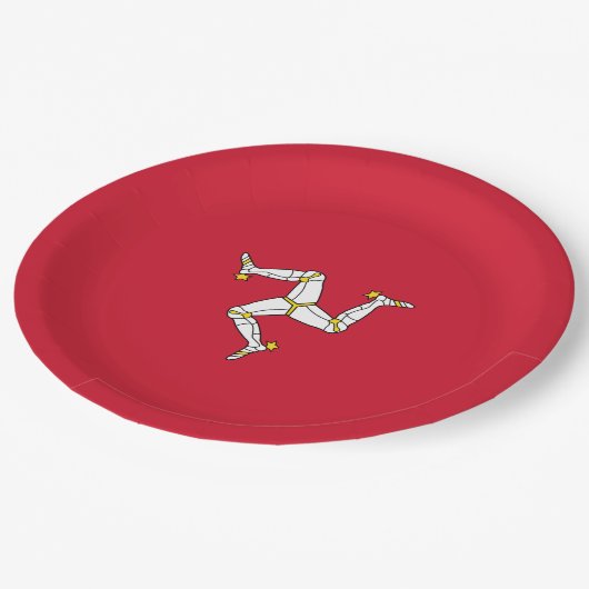 Vlag van het eiland Man Papieren Bordje (Gekanteld)