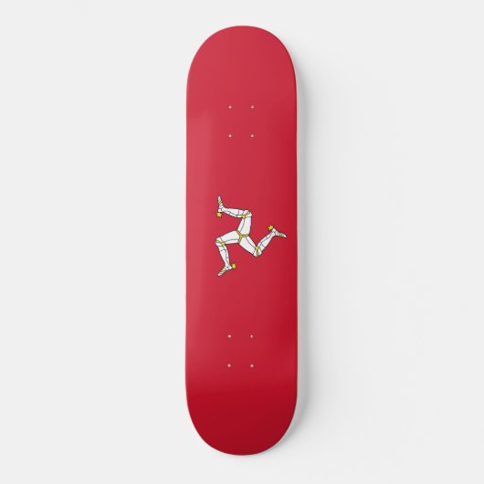 Vlag van het eiland Man Persoonlijk Skateboard (Voorkant)