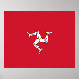 Vlag van het eiland Man Poster