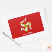 Vlag van het eiland Man Rechthoekige Sticker (Envelop)
