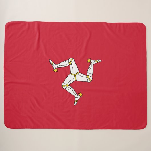 Vlag van het eiland Man Sherpa Deken (Voorkant (horizontaal))