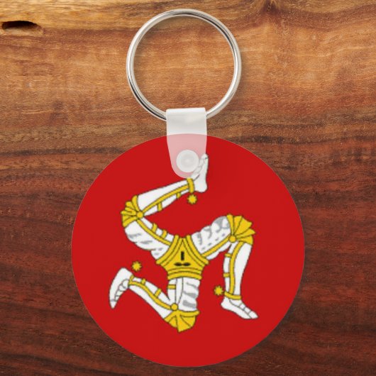 Vlag van het eiland Man Sleutelhanger (Voorkant)