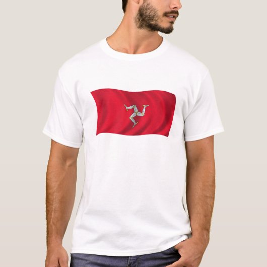 Vlag van het eiland Man T-shirt (Voorkant)