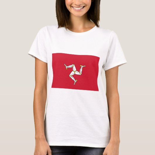 Vlag van het eiland Man T-shirt (Voorkant)