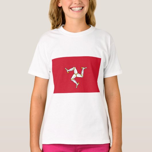 Vlag van het eiland Man T-shirt (Voorkant)