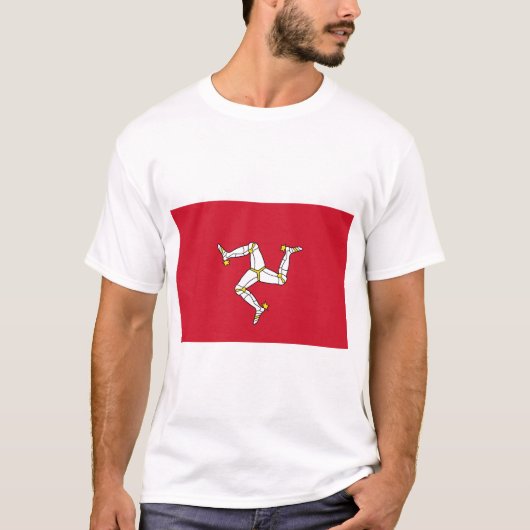 Vlag van het eiland Man T-shirt (Voorkant)