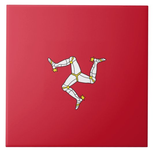 Vlag van het eiland Man Tegeltje (Voorkant)