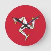 Vlag van het eiland Man wandklok (Voorkant)