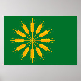 Vlag van het eiland Tiree Poster
