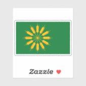 Vlag van het eiland Tiree, Schotland Sticker (Vel)