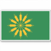 Vlag van het eiland Tiree Sticker (Voorkant)