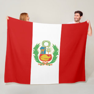 Vlag van het embleem van Peru Pabellón Nacional Fleece Deken