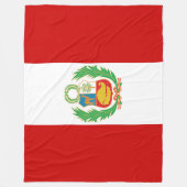 Vlag van het embleem van Peru Pabellón Nacional Fleece Deken (Voorkant)