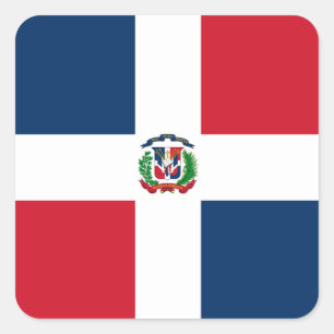 Vlag van het Etiket van de Dominicaanse Republiek