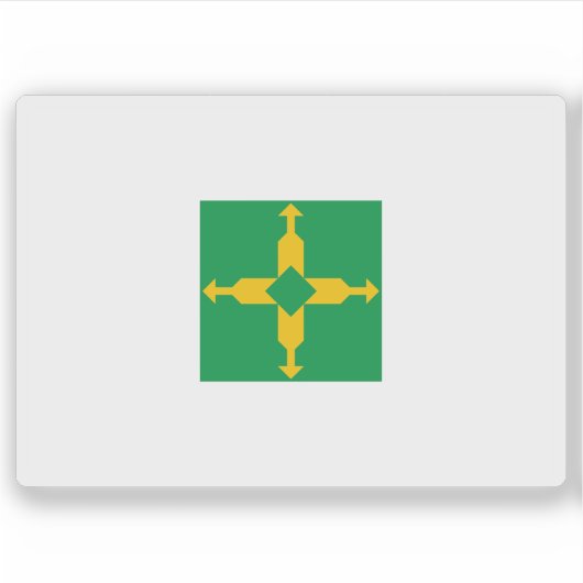 Vlag van het Federaal District, Brazilië Sticker (Voorkant)