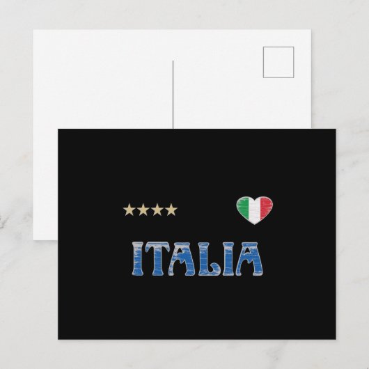 Vlag van het Football Ventilator Shirt in Italië Briefkaart (Voorkant / Achterkant)