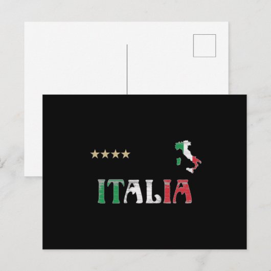 Vlag van het Football Ventilator Shirt in Italië Briefkaart (Voorkant / Achterkant)