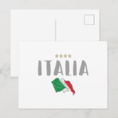 Vlag van het Football Ventilator Shirt in Italië Briefkaart (Voorkant / Achterkant)