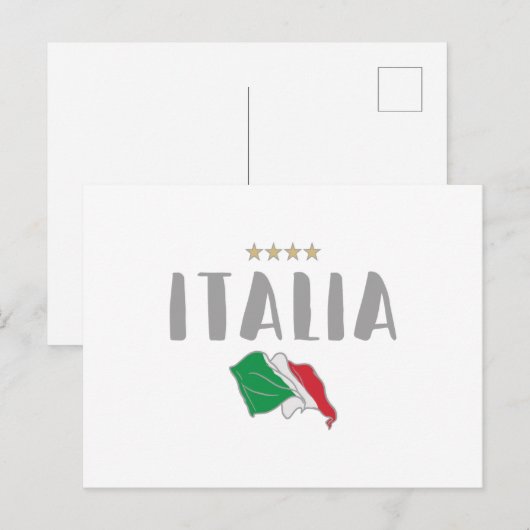 Vlag van het Football Ventilator Shirt in Italië Briefkaart (Voorkant / Achterkant)
