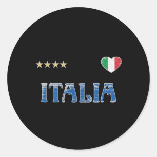 Vlag van het Football Ventilator Shirt in Italië Ronde Sticker
