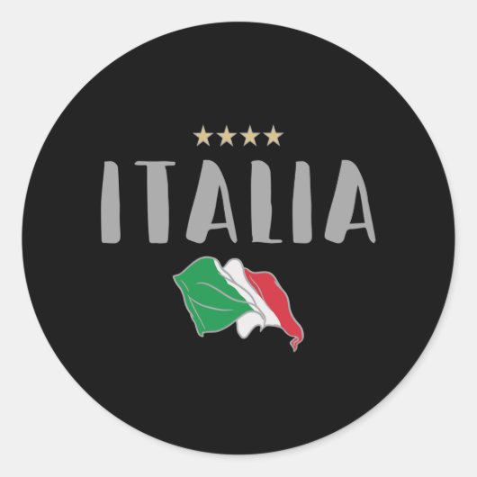 Vlag van het Football Ventilator Shirt in Italië Ronde Sticker (Voorkant)