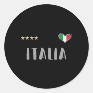 Vlag van het Football Ventilator Shirt in Italië Ronde Sticker