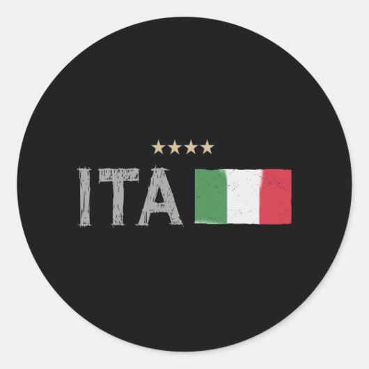 Vlag van het Football Ventilator Shirt in Italië Ronde Sticker (Voorkant)