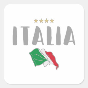 Vlag van het Football Ventilator Shirt in Italië Vierkante Sticker