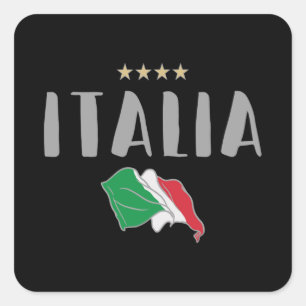 Vlag van het Football Ventilator Shirt in Italië Vierkante Sticker