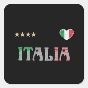 Vlag van het Football Ventilator Shirt in Italië Vierkante Sticker