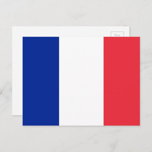 Vlag van het Franse Briefkaart (Voorkant / Achterkant)