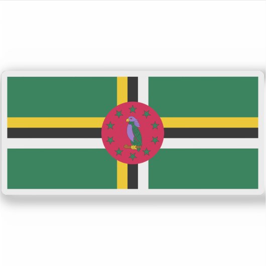 Vlag van het Gemenebest van Dominica (1990-heden) Sticker (Voorkant)