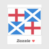 Vlag van het Gemenebest van Engeland Sticker (Vel)
