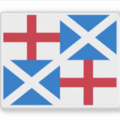 Vlag van het Gemenebest van Engeland Sticker (Voorkant)