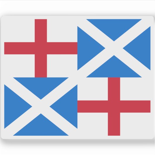 Vlag van het Gemenebest van Engeland Sticker (Voorkant)