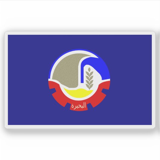 Vlag van het gouvernement Behira in Egypte Sticker (Voorkant)