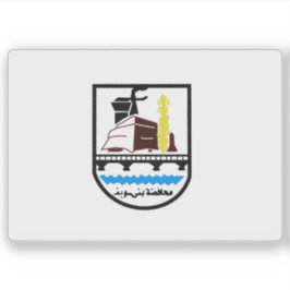 Vlag van het gouvernement Beni Suef in Egypte Sticker