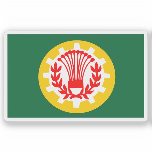 Vlag van het gouvernement Dakahlia in Egypte Sticker (Voorkant)