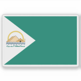 Vlag van het gouvernement Gizeh in Egypte Sticker