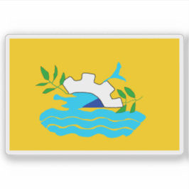 Vlag van het Gouvernement Noord-Sinaï (Oud), Egypt Sticker