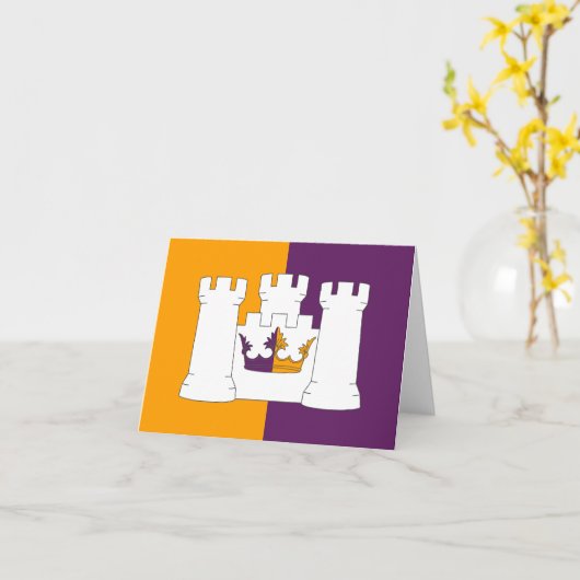 Vlag van het graafschap Aberdeen Kaart (Gele Bloem)