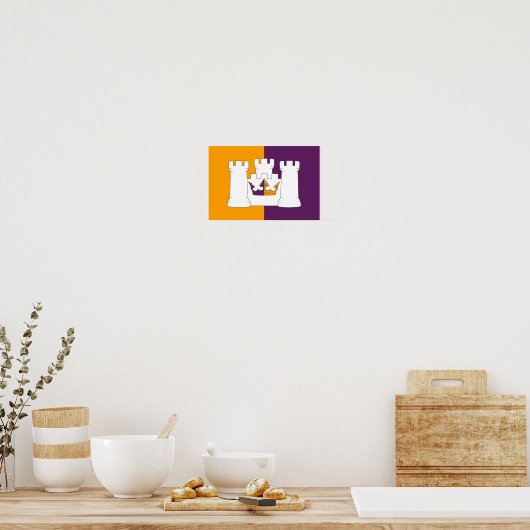 Vlag van het graafschap Aberdeen Poster (Keuken)