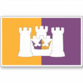 Vlag van het graafschap Aberdeen Sticker (Voorkant)