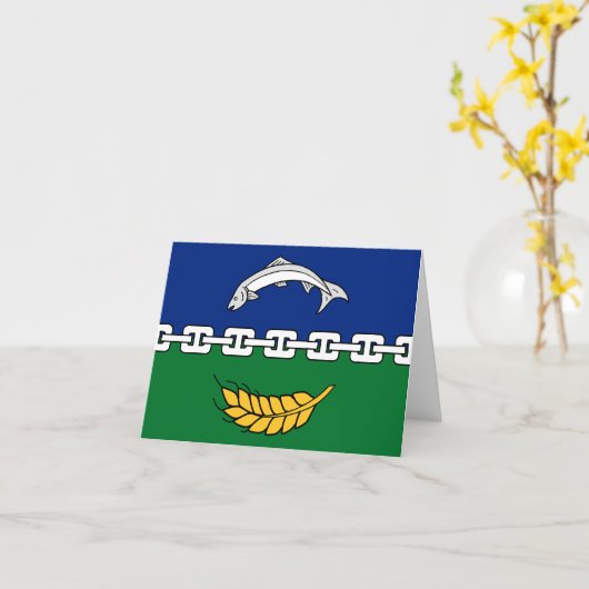 Vlag van het graafschap Berwick Kaart (Gele Bloem)