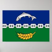 Vlag van het graafschap Berwick Poster (Voorkant)