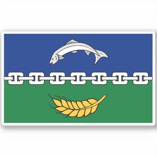 Vlag van het graafschap Berwick Sticker (Voorkant)
